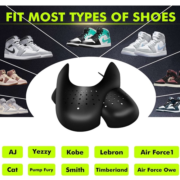 NEW 4 Pairs Shoe Crease Protectors for Most Sneakers Men's Size 7.5 -12 - Picture 6 of 7